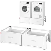 Vevor Waschmaschinen-Untergestell mit Schublade, 290 mm Hoch, Tragkraft 150 kg, Weiß