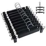 Homewit Kleiderbügel 10 Stück Hosenspanner mit Clip Hosenbügel Rockbügel Clipbügel, (Set, 10-tlg), Kleidung aufhängen schwarz