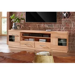 Lowboard HOME AFFAIRE "Ribe", beige (kernbuche teilmassiv), B:180cm H:55cm T:35cm, Holz teilmassiv, Sideboards, Breite 180 cm