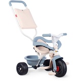 Smoby Be Fun Komfort Blau - Fahrzeug für Kinder ab 10 Monate - Mitwachsend - Schubstange mit Einkaufsbeutel