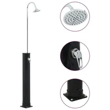 vidaXL Solardusche 214 cm 20 l schwarz 92309