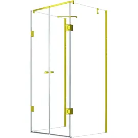 Glaszentrum Hagen Ares U-Duschkabine mit Drehtür rechts 75 x 80 cm gold/ESG