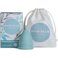 Pure Ella Menstruationstasse - Medizinische & BPA-freie Silikon-Periodentasse - 12 Stunden tragen - Umweltfreundlich & Hypoallergen Damenhygiene - Größen XS, S, L
