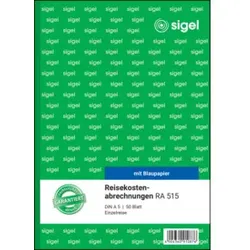 SIGEL Reisekostenabrechnung A5 50BL RA515 einzeln