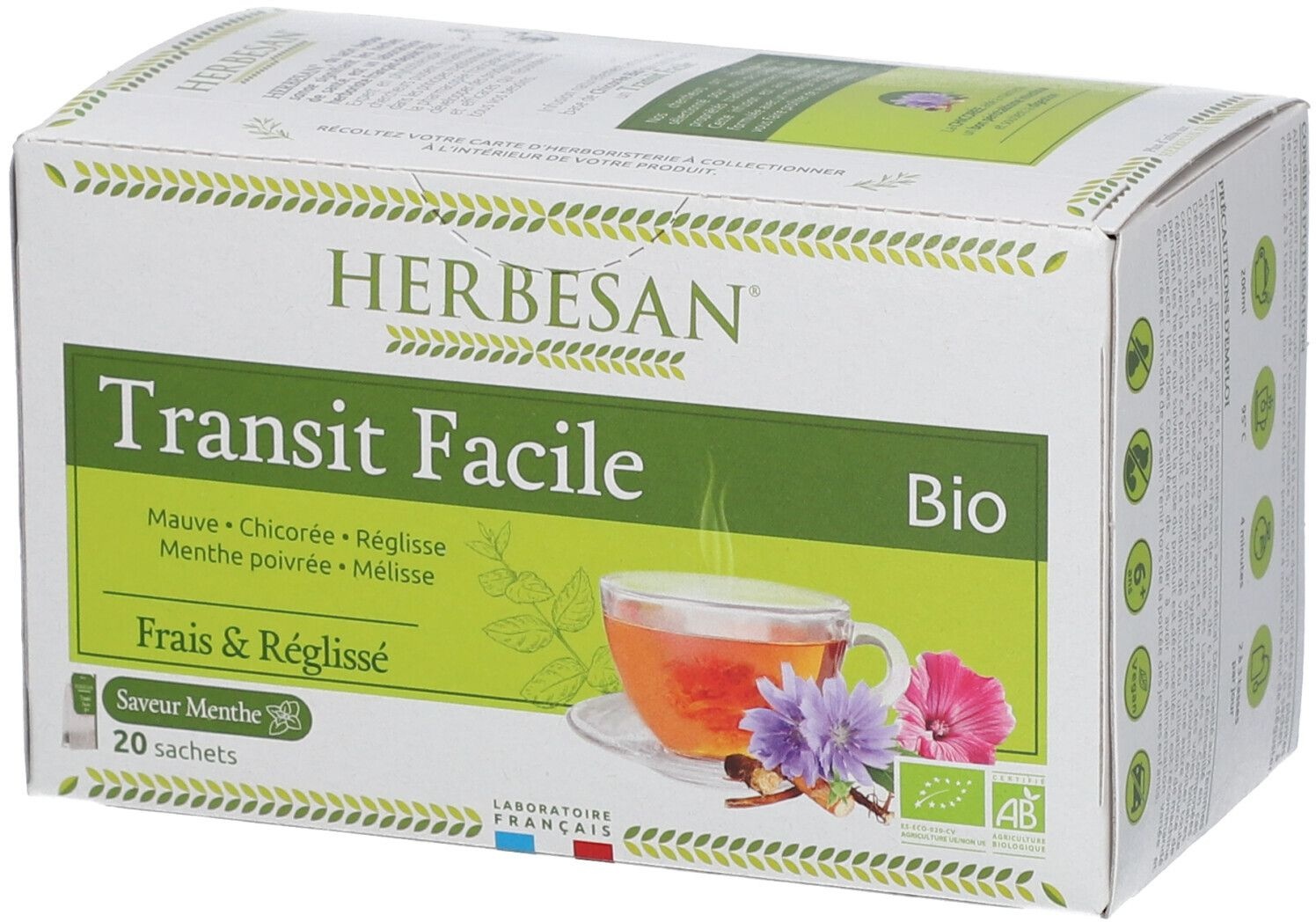 Herbesan® Infusion chicorée – transit facile Bio 20 pc(s) sachet(s) filtre(s)