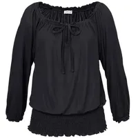 LASCANA Carmenshirt Damen schwarz Gr.48/50