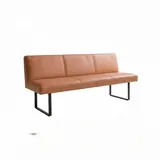 KAWOLA Sitzbank ELEEN Leder Braun 243 x 85 x 69 cm