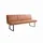 KAWOLA Sitzbank ELEEN Leder Braun 243 x 85 x 69 cm