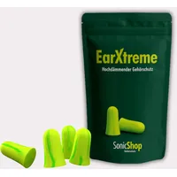 SonicShop EarXtreme Gehörschutz Ohrstöpsel | extreme Lärmdämmung bis 35 dB | weiches SoftTouch-Material | hygienisch & porenfrei | 10 Paar | wiederverwendbar, Komfort-Passform
