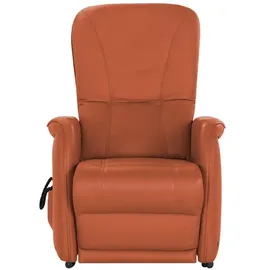 HIMOLLA Fernsehsessel 7568 Leder 77 x 110 x 93 cm Orange elektrisch