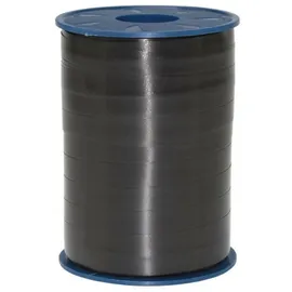 Präsent C.E. PATTBERG Geschenkband schwarz, 250 Meter Ringelband 10 mm zum Basteln, Dekorieren & Verpacken von Geschenken zu jedem Anlass