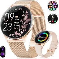 Smartwatch Damen 2025 Mit Anrufen Telefonfunktion Armbanduhr Sportuhr Fitnessuhr