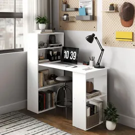 Homcom Schreibtisch Esstisch mit Regal Computertisch Arbeitstisch Laptoptisch