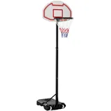 Homcom Basketballständer Schwarz/Rot/Weiß 73 x 210 x 74 cm