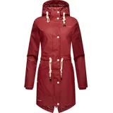 Navahoo Damen wasserdichte Übergangsjacke Regenjacke Flower of Ocean Blood Red Gr. M - M