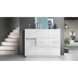 Vladon Highboard 153 x 123 x 37 cm Weiß