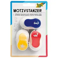 Folia Motivstanzer 3er Set Seepferdchen Seestern Delfin