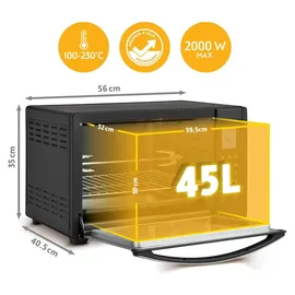 First Austria Minibackofen 45L Schwarz