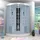 SeniorBad Dusche Duschkabine D26-EH-EA Duschtempel Sauna 130x130 cm, OHNE 2K ScheibenVersiegelung - Weiß,