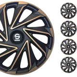 Sparco Radzierblenden Varese - 14-Zoll - Gold/Schwarz - Satz mit 4 Stück