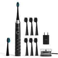 AILORIA SHINE BRIGHT Set Schwarz-Silber + Aufsteckbürsten Charcoal 6 St.