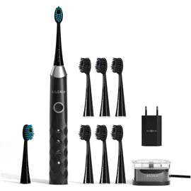 AILORIA SHINE BRIGHT Set Schwarz-Silber + Aufsteckbürsten Charcoal 6 St.