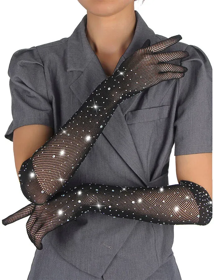SUBBLIME - 957469SHINE TRANSPARENTE HANDSCHUHE SCHWARZ S/M