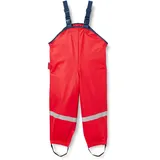 Matschhose Regenlatzhose Fleece-Futter Unisex Kinder Wind und wasserdichte Regenhose Regenbekleidung rot 116