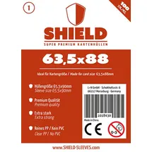 happyshops Shield 1 - 100 Super Premium Kartenhüllen 63,5 x 88 mm