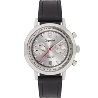 Gigandet Herren-Armbanduhr Chronograph Quarz Analog Leder schwarz Tramelan G10-001