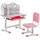Vevor Kinderschreibtisch mit Stuhl höhenverstellbar 53-71 cm MDF rosa