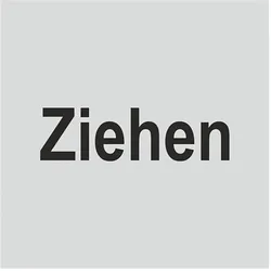Türschild - Ziehen - Edelstahl-Optik