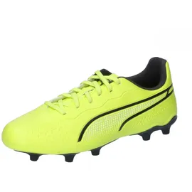 Puma King Match FG/AG Jr Soccer Shoe, Electric Lime Black-Poison Pink, 38 EU