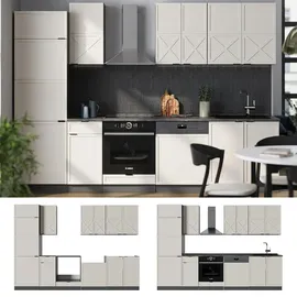 Vicco Küchenzeile Fame-Line 300 cm GrauBeige