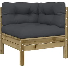 vidaXL Garten-Sofagarnitur 7-tlg. Kiefernholz imprägniert braun