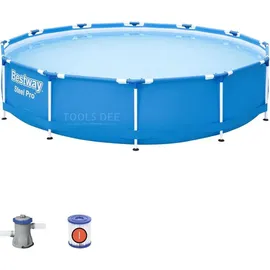 BESTWAY Steel Pro Frame Pool Set 366 x 76 cm inkl. Filterpumpe