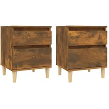 vidaXL Nachtschrank 2 Stk. 40 x 35 x 50 cm Braun