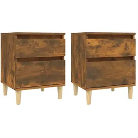 vidaXL Nachtschrank 2 Stk. 40 x 35 x 50 cm Braun