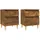 vidaXL Nachtschrank 2 Stk. 40 x 35 x 50 cm Braun
