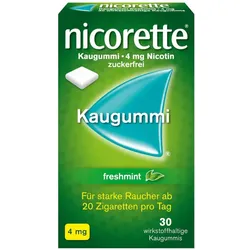 nicorette 4 mg Nikotinkaugummi freshmint für Raucher zum Aufhören