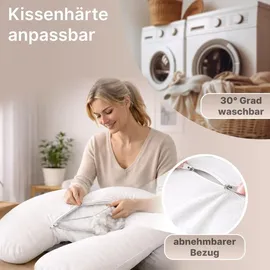eloneo Stillkissen 153 cm Weiß