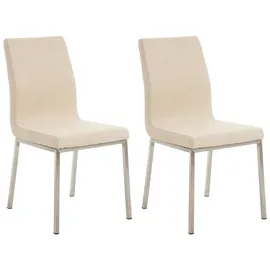 CLP 2er Set Esszimmerstühle Colmar Mit Stoffsitz I Pflegeleichter Gepolsterter Lehnstühle Mit Edelstahlgestell