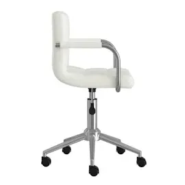 vidaXL Esszimmerstuhl Drehbar Weiß Kunstleder
