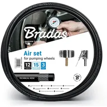 Bradas Druckluft Reifenfüllschlauch Set 3,5m mit Kupplungen Reifenfüller Kfz mit Zubehör Bradas P/KP03,5
