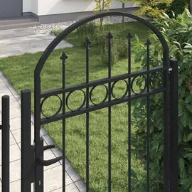 vidaXL Gartentor 105 x 204 cm Schwarz/Metall