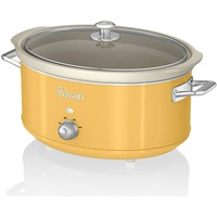 Swan Retro Slow Cooker 6,5L Antihaft-Keramisches PFOA- und PTFE-freies,