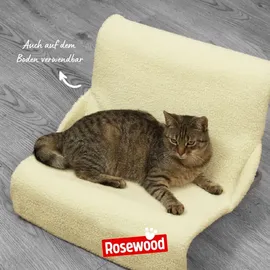 Rosewood Catwalk Katzenbett 2-in-1, Heizkörperliege und freistehend, Plüschbezug, waschbar, 46x32x42cm - Gelb