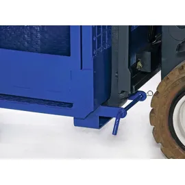 R+R INDUSTRIETECHNIK Arbeitskorb Stahl 800x800x1910mm Reinorange/enzianblau