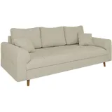 s-style möbel 3-Sitzer-Sofa, Beige, Echtholz, Teilmassiv,Buche, Birke, Füllung: Polyetherschaumkern, 210x81x93 cm, Blauer Engel, FSC Mix, Oeko-Tex®, Hergestellt in Europa, Wohnzimmer, Sofas & Couches, Sofas, 3-Sitzer Sofas