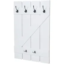 Mendler Garderobenpaneel HWC-D13 91 x 60 cm Weiß